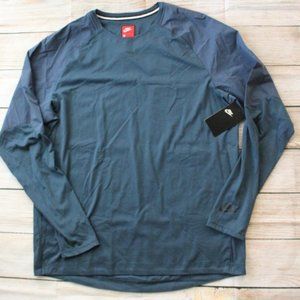 Nike Bonded Long Sleeve T-shirt Sz L Squadron Blue